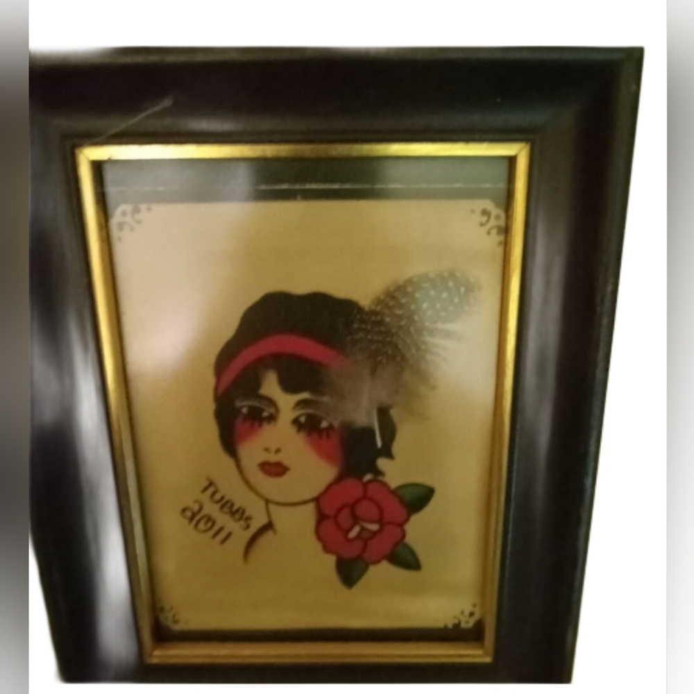 Traditional Tattoo Framed Painting by Tattoo Artist Tubbs 2011